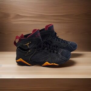 USED Air Jordan 7 Retro "Citrus" Blk Red 2006 304775 081 size 10.5